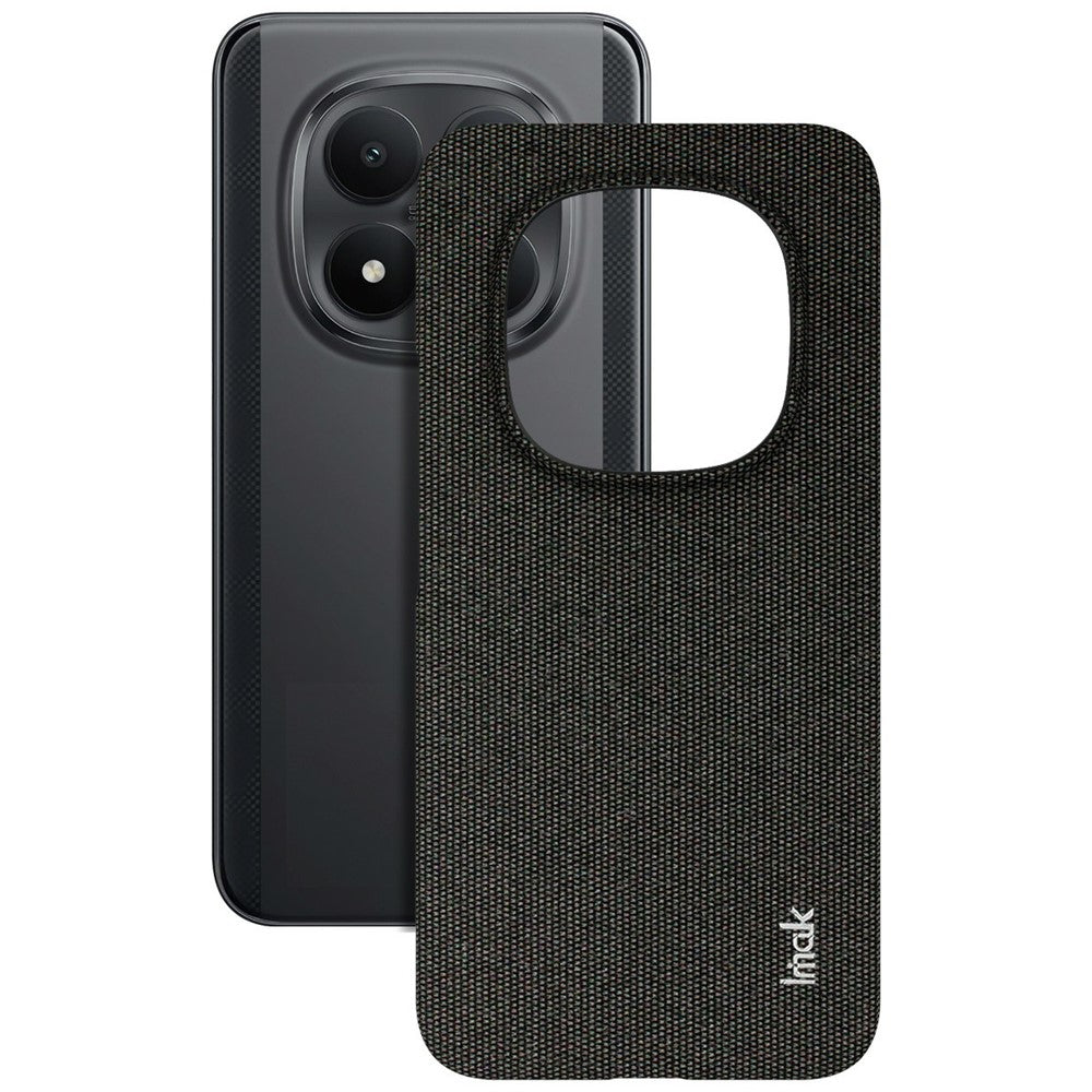 IMAK Ruiyi Series for Xiaomi Redmi Note 15 Pro 5G (Global) Case Fabric Texture Leather + PC Phone Back Cover - Black