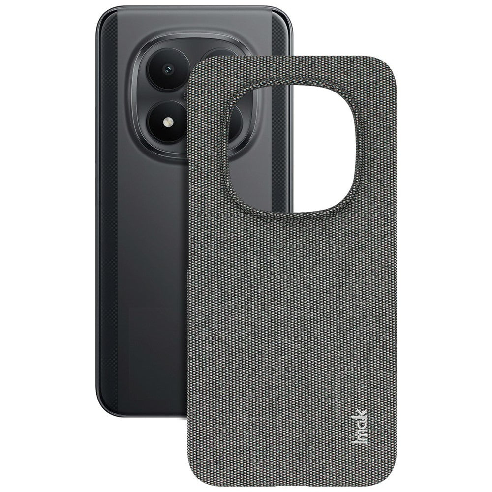 IMAK Ruiyi Series for Xiaomi Redmi Note 15 Pro 5G (Global) Case Fabric Texture Leather + PC Phone Back Cover - Dark Grey