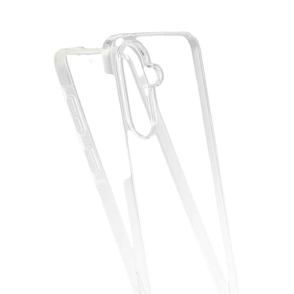 For Samsung Galaxy A57 5G Case TPU Frame Clear Acrylic Back Cover with PET Film - Transparent