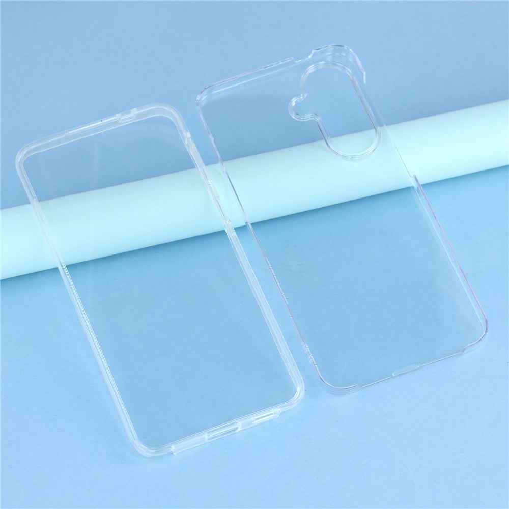 For Samsung Galaxy A57 5G Case TPU Frame Clear Acrylic Back Cover with PET Film - Transparent