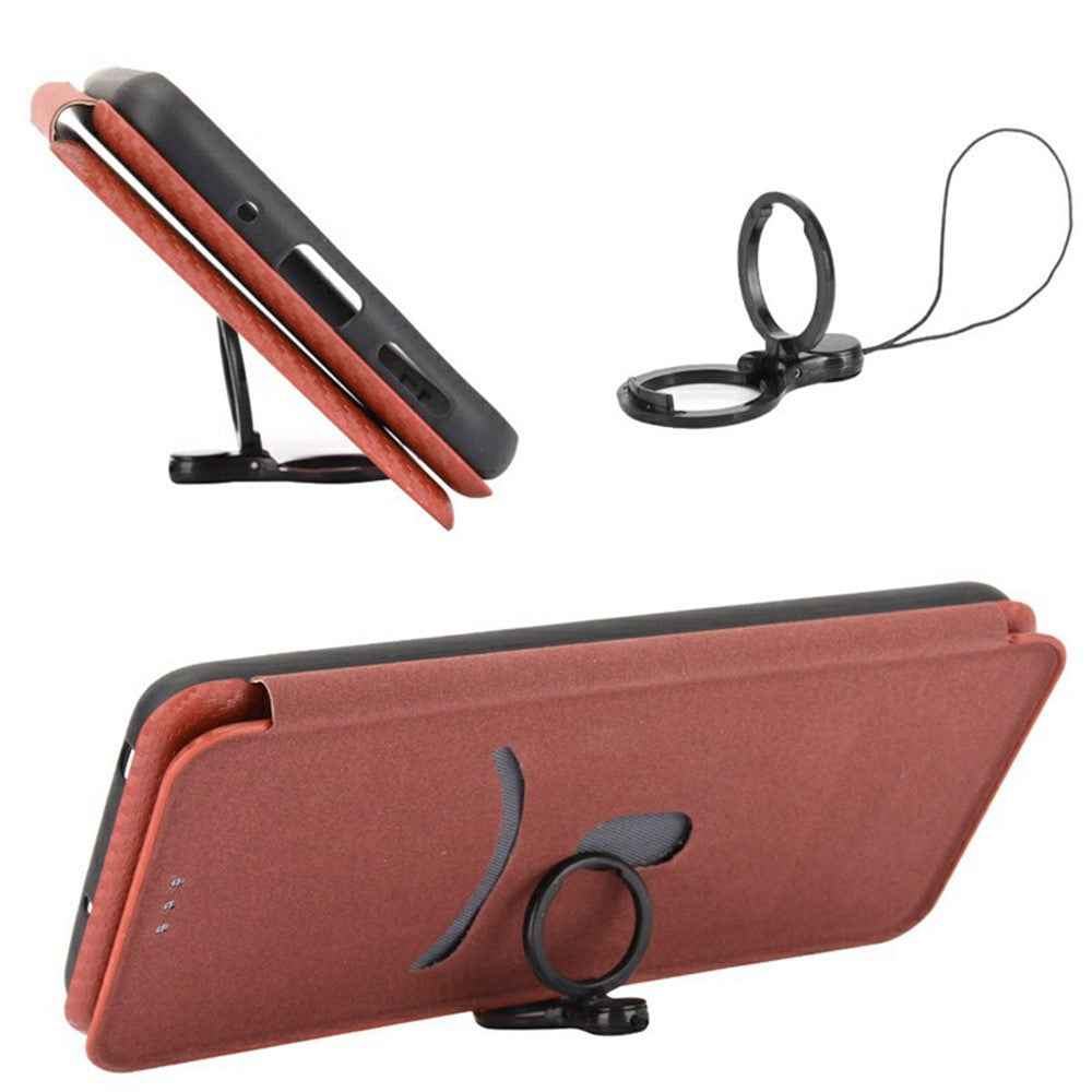 For Xiaomi 17 Ultra 5G Case Carbon Fiber Texture Drop-Proof PU Leather Phone Cover - Brown