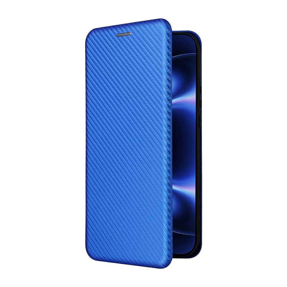 For Xiaomi 17 Ultra 5G Case Carbon Fiber Texture Drop-Proof PU Leather Phone Cover - Blue