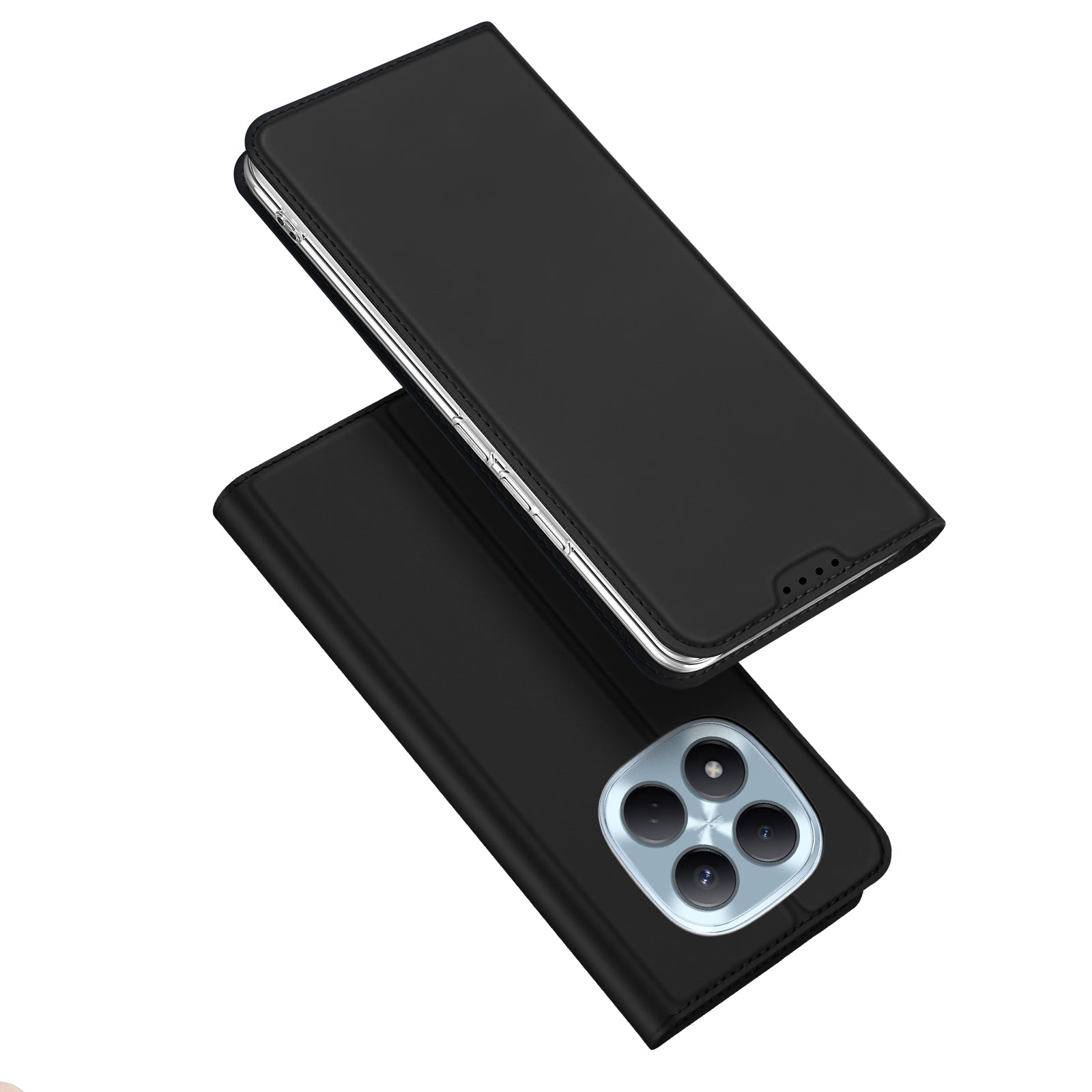 For Xiaomi Redmi Note 15 Pro 4G (Global) Case DUX DUCIS Skin Pro Series Leather Stand Cover Card Holder - Black