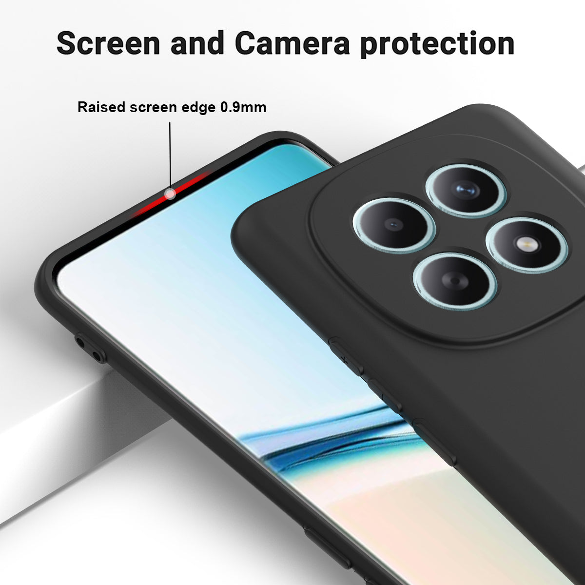 For Xiaomi Poco M8 5G / Xiaomi Redmi Note 15 5G (Global) Liquid Silicone Case Phone Back Cover with Hand Strap - Black