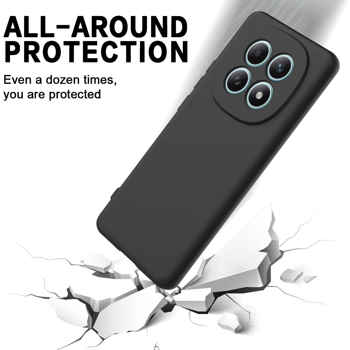 For Xiaomi Poco M8 5G / Xiaomi Redmi Note 15 5G (Global) Liquid Silicone Case Phone Back Cover with Hand Strap - Black