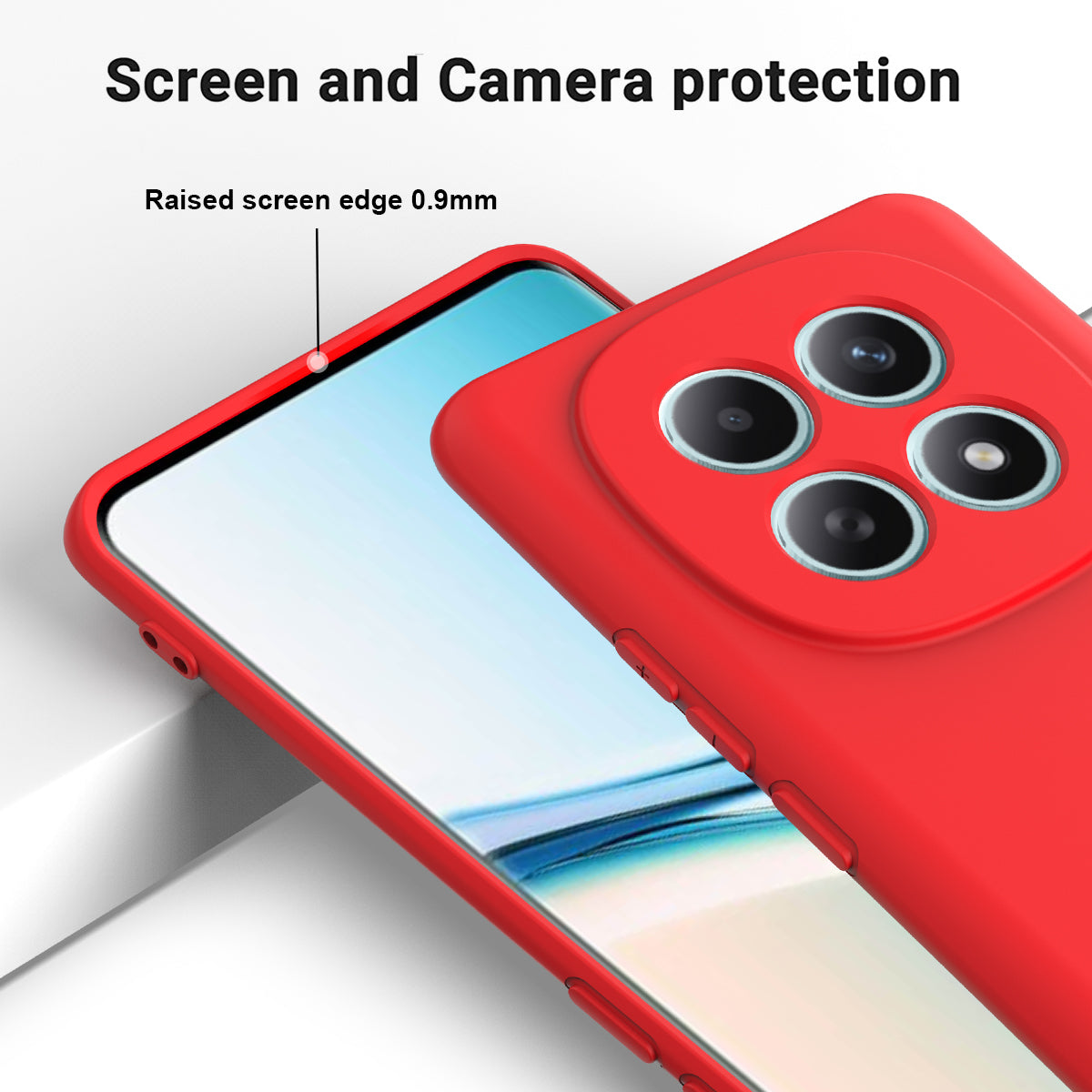 For Xiaomi Poco M8 5G / Xiaomi Redmi Note 15 5G (Global) Liquid Silicone Case Phone Back Cover with Hand Strap - Red
