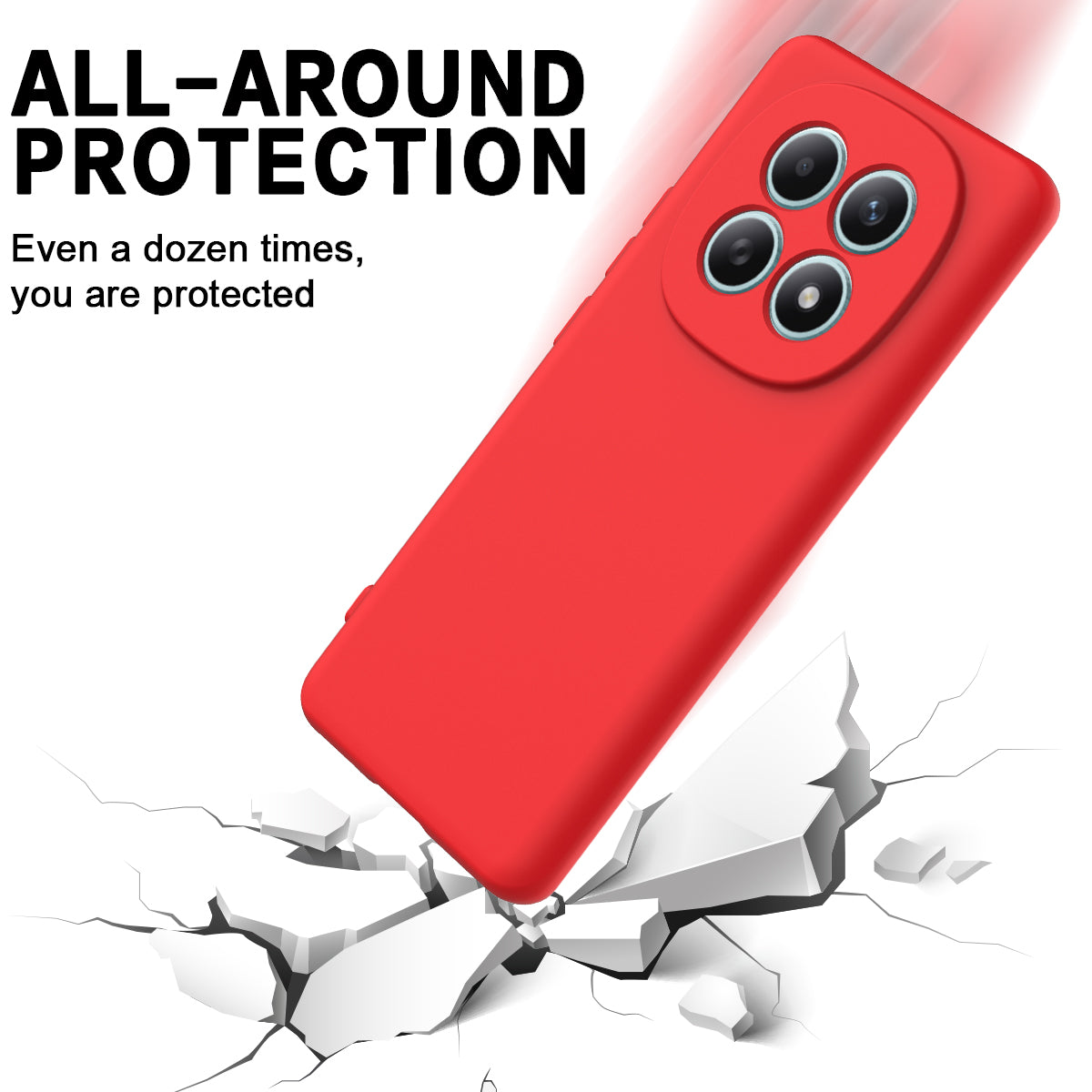 For Xiaomi Poco M8 5G / Xiaomi Redmi Note 15 5G (Global) Liquid Silicone Case Phone Back Cover with Hand Strap - Red