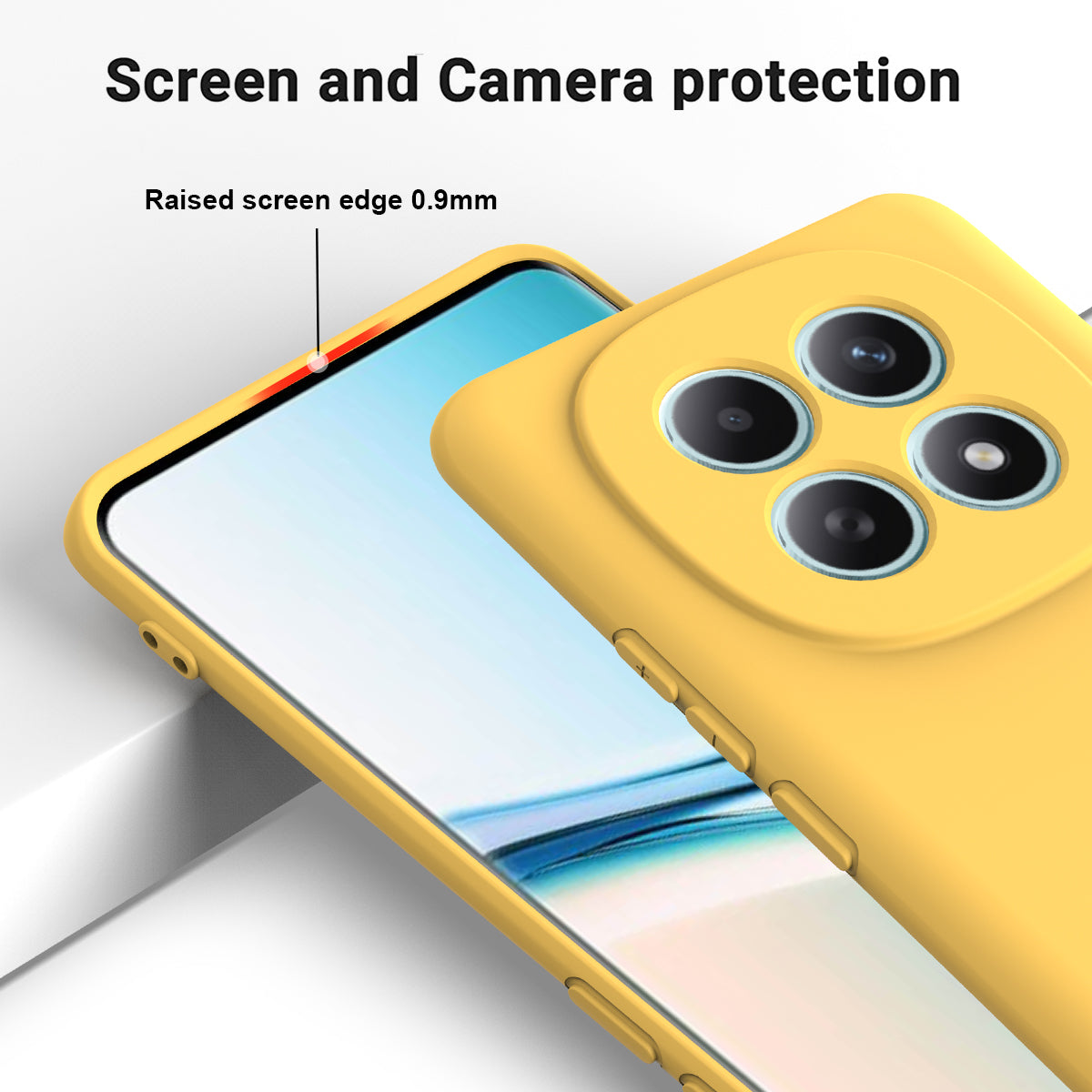 For Xiaomi Poco M8 5G / Xiaomi Redmi Note 15 5G (Global) Liquid Silicone Case Phone Back Cover with Hand Strap - Yellow