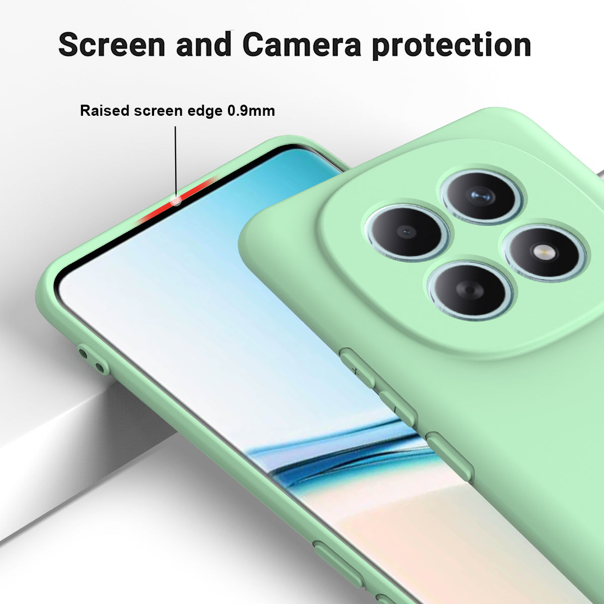 For Xiaomi Poco M8 5G / Xiaomi Redmi Note 15 5G (Global) Liquid Silicone Case Phone Back Cover with Hand Strap - Green