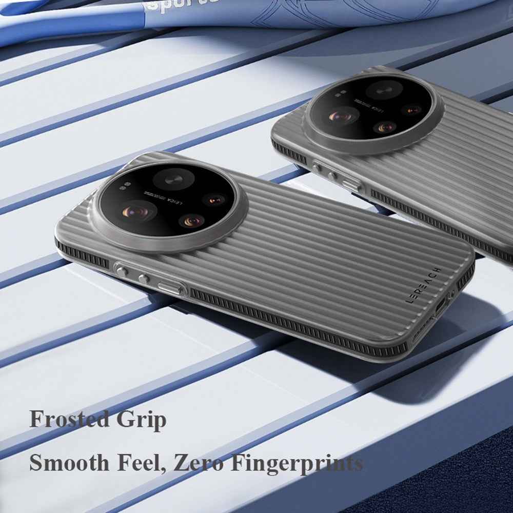 LEREACH TOC Series for Xiaomi 17 Ultra 5G Case Flowing Grid PC Phone Cover - Black