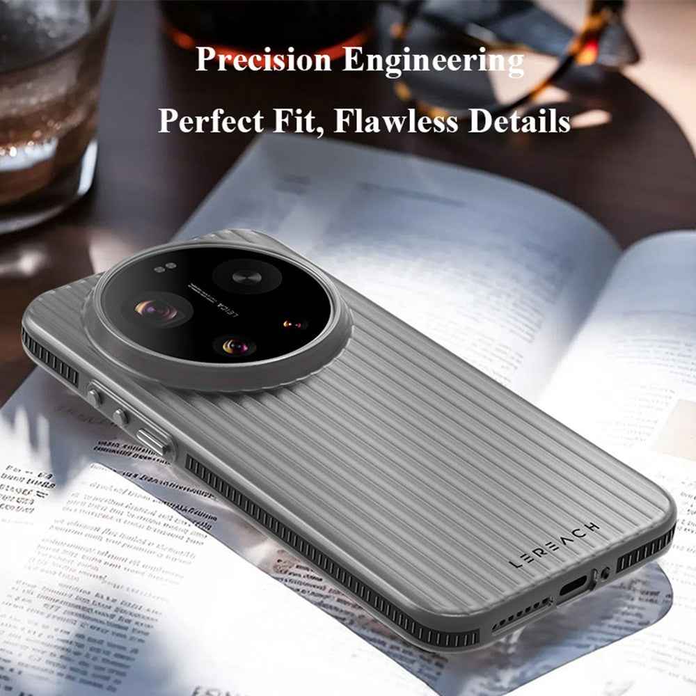 LEREACH TOC Series for Xiaomi 17 Ultra 5G Case Flowing Grid PC Phone Cover - Orange