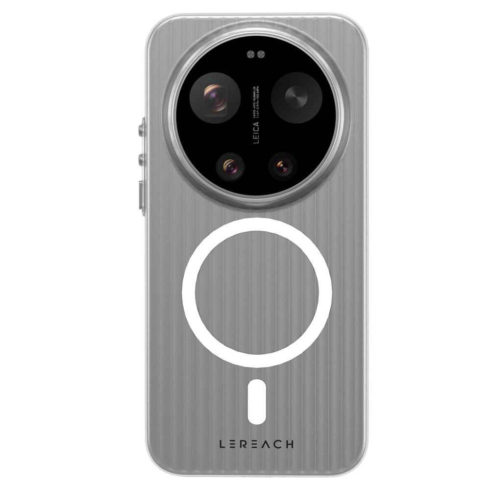 LEREACH TOC Series for Xiaomi 17 Ultra 5G Magnetic Case Flowing Grid PC Phone Cover - White