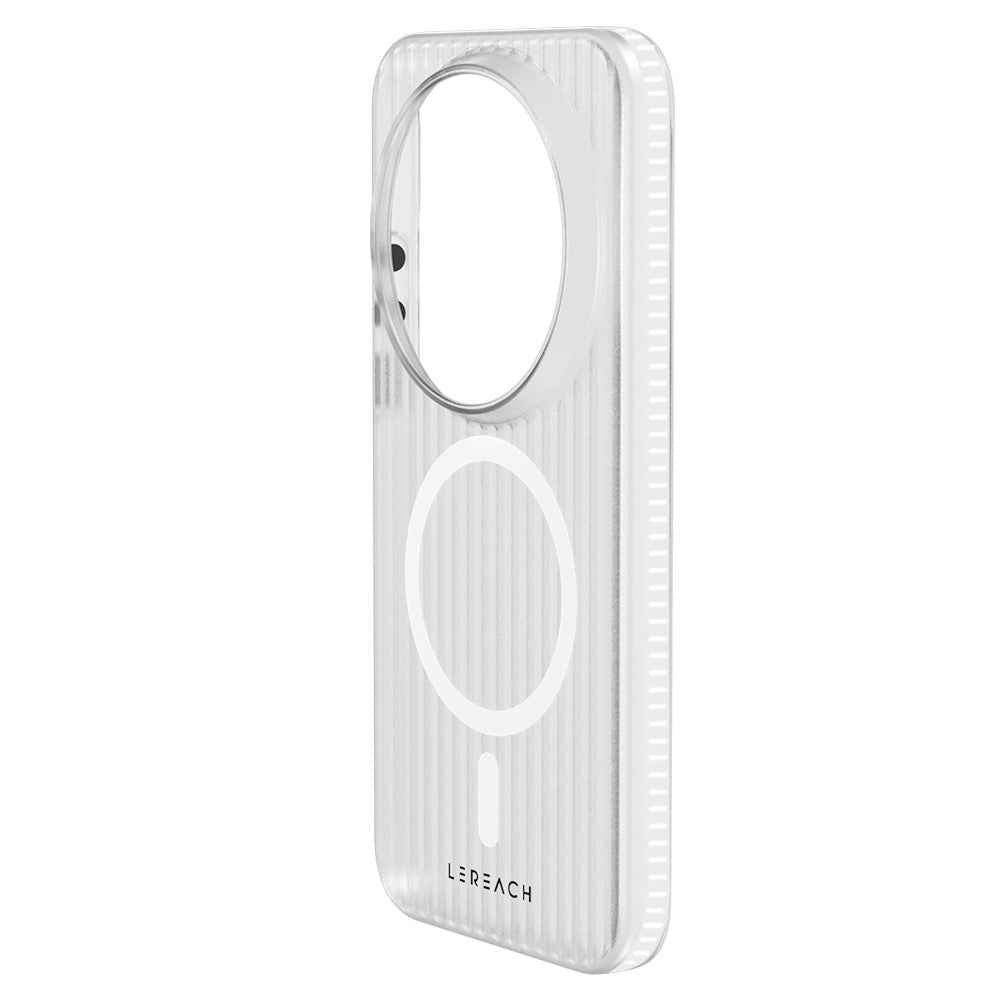 LEREACH TOC Series for Xiaomi 17 Ultra 5G Magnetic Case Flowing Grid PC Phone Cover - White
