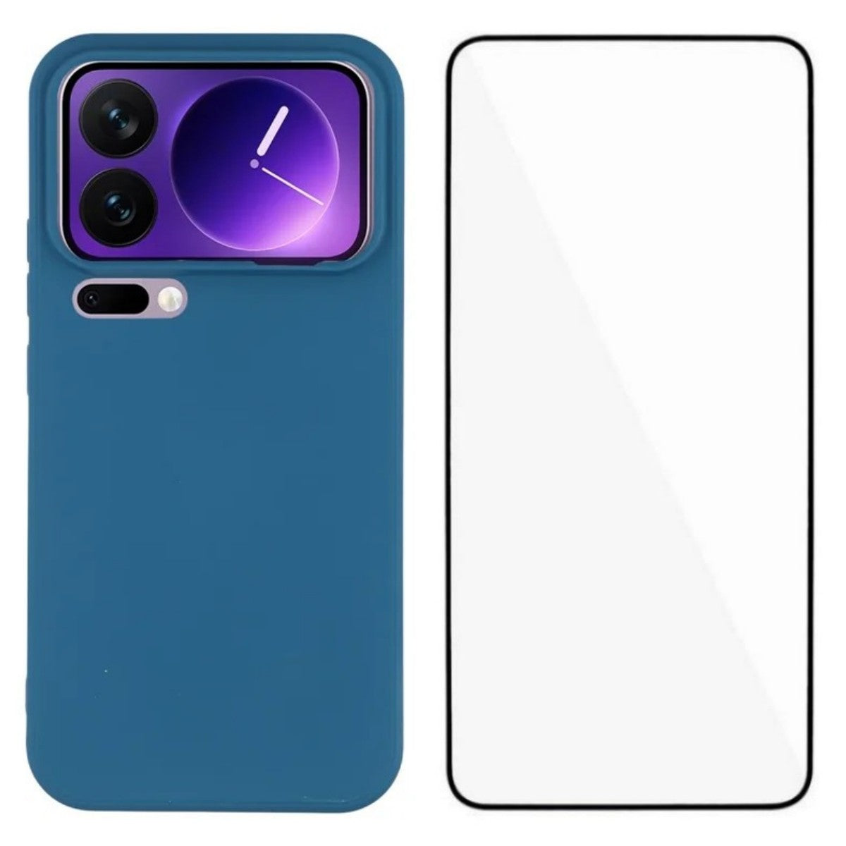 For Xiaomi 17 Pro Max Phone Case WANLONFENG RB2 Series TPU Back Cover with Tempered Glass - Sapphire