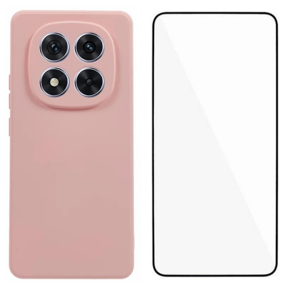 For Xiaomi Redmi Note 15 5G (Global) / Xiaomi Poco M8 5G Phone Case WANLONFENG RB2 Series TPU Back Cover with Tempered Glass - Pink