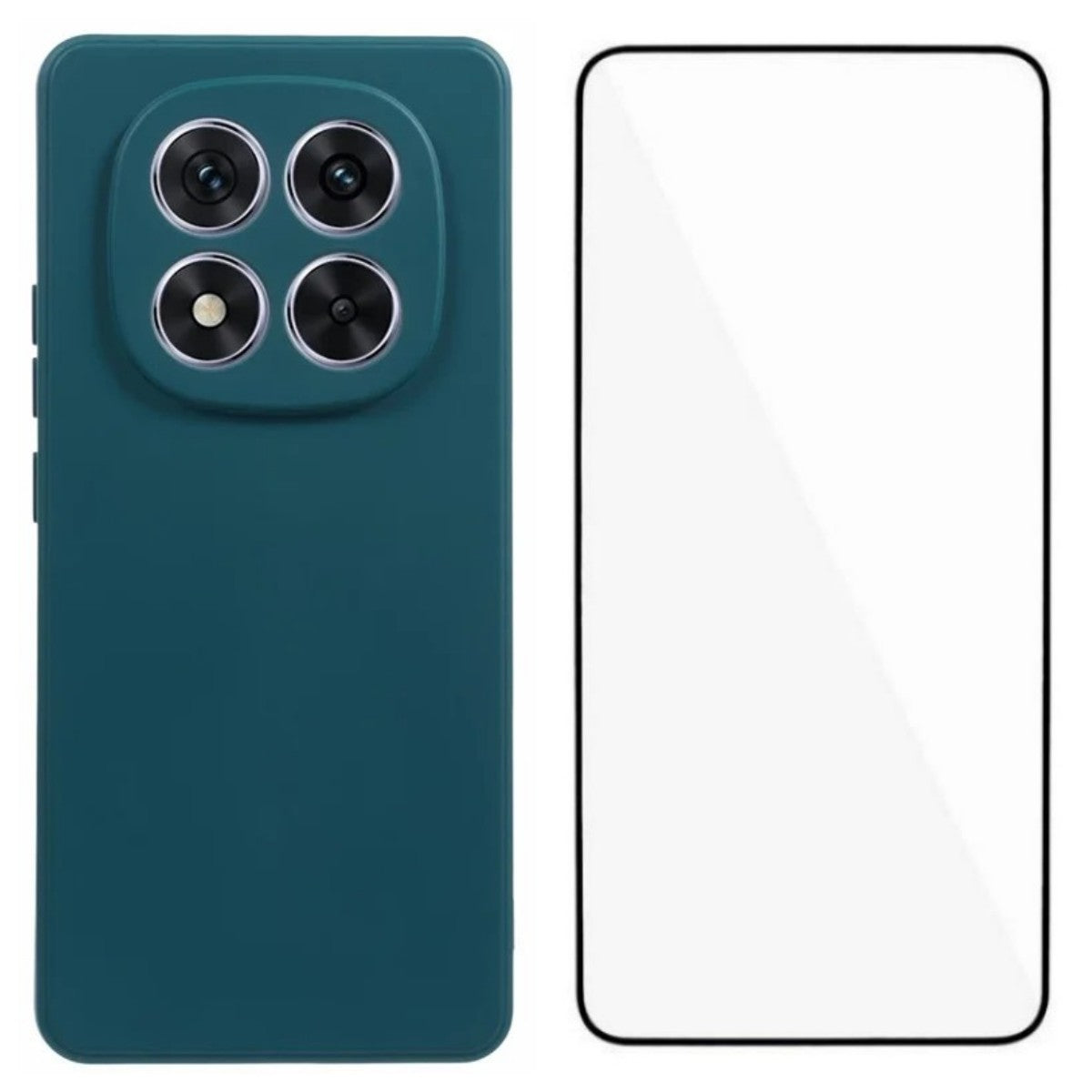 For Xiaomi Redmi Note 15 Pro+ 5G (Global) / Xiaomi Poco M8 Pro 5G Phone Case WANLONFENG RB2 Series TPU Back Cover with Tempered Glass - Army Green