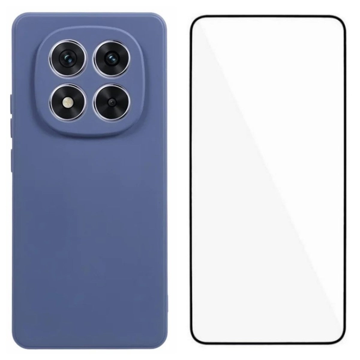 For Xiaomi Redmi Note 15 Pro+ 5G (Global) / Xiaomi Poco M8 Pro 5G Phone Case WANLONFENG RB2 Series TPU Back Cover with Tempered Glass - Lavender Grey