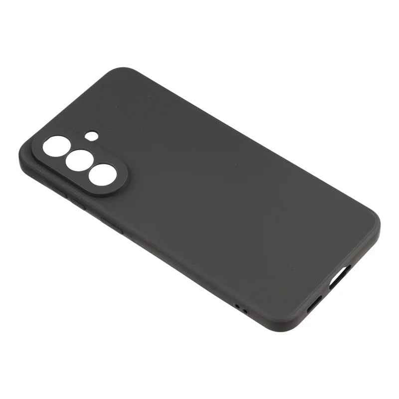 For Samsung Galaxy A57 5G Phone Case WANLONFENG RB2 Series TPU Back Cover with Tempered Glass - Black
