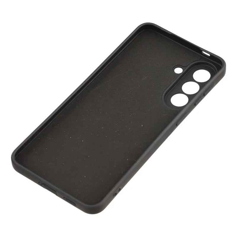 For Samsung Galaxy A57 5G Phone Case WANLONFENG RB2 Series TPU Back Cover with Tempered Glass - Black