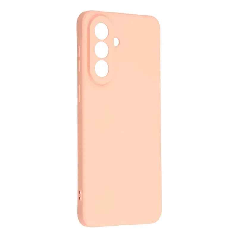 For Samsung Galaxy A57 5G Phone Case WANLONFENG RB2 Series TPU Back Cover with Tempered Glass - Pink