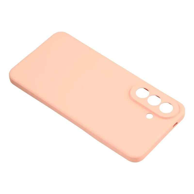 For Samsung Galaxy A57 5G Phone Case WANLONFENG RB2 Series TPU Back Cover with Tempered Glass - Pink