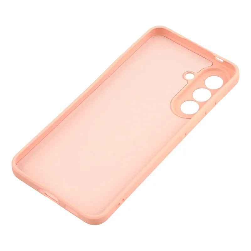 For Samsung Galaxy A57 5G Phone Case WANLONFENG RB2 Series TPU Back Cover with Tempered Glass - Pink