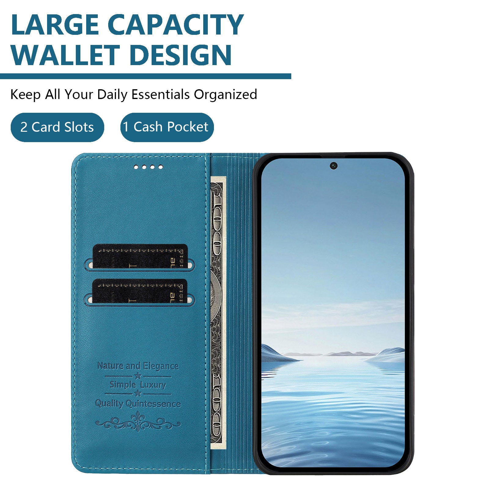 For Xiaomi Redmi Note 15 Pro 4G (Global) Case RFID Blocking Wallet Stand Imprinted Cat Pattern Leather Phone Cover - Lake Blue