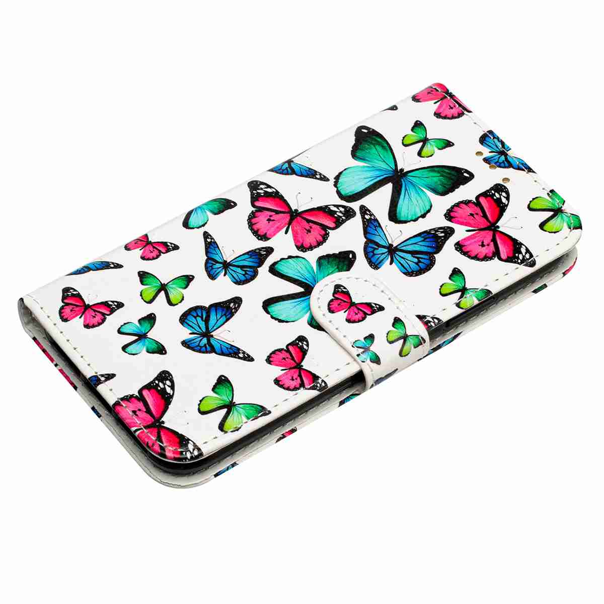 For Xiaomi Redmi Note 15 Pro 5G (Global) Wallet Case  Printed Pattern PU Leather Stand Phone Cover with Strap - Butterflies