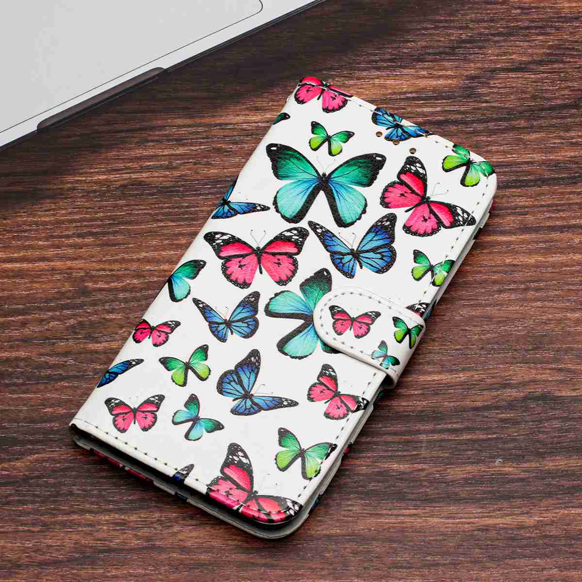 For Xiaomi Redmi Note 15 Pro 5G (Global) Wallet Case  Printed Pattern PU Leather Stand Phone Cover with Strap - Butterflies