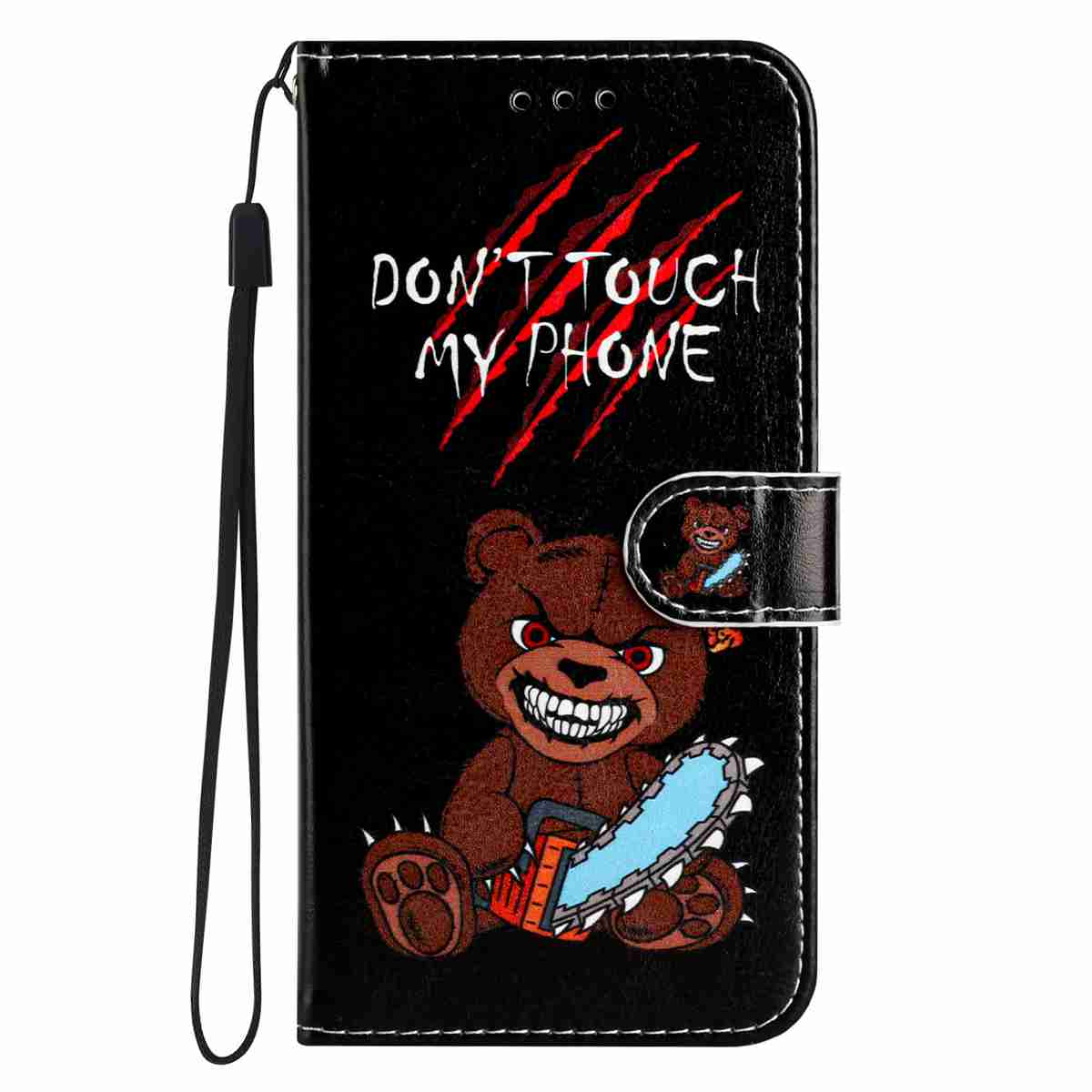 For Xiaomi Redmi Note 15 Pro 5G (Global) Wallet Case  Printed Pattern PU Leather Stand Phone Cover with Strap - Don'T Touch My Phone