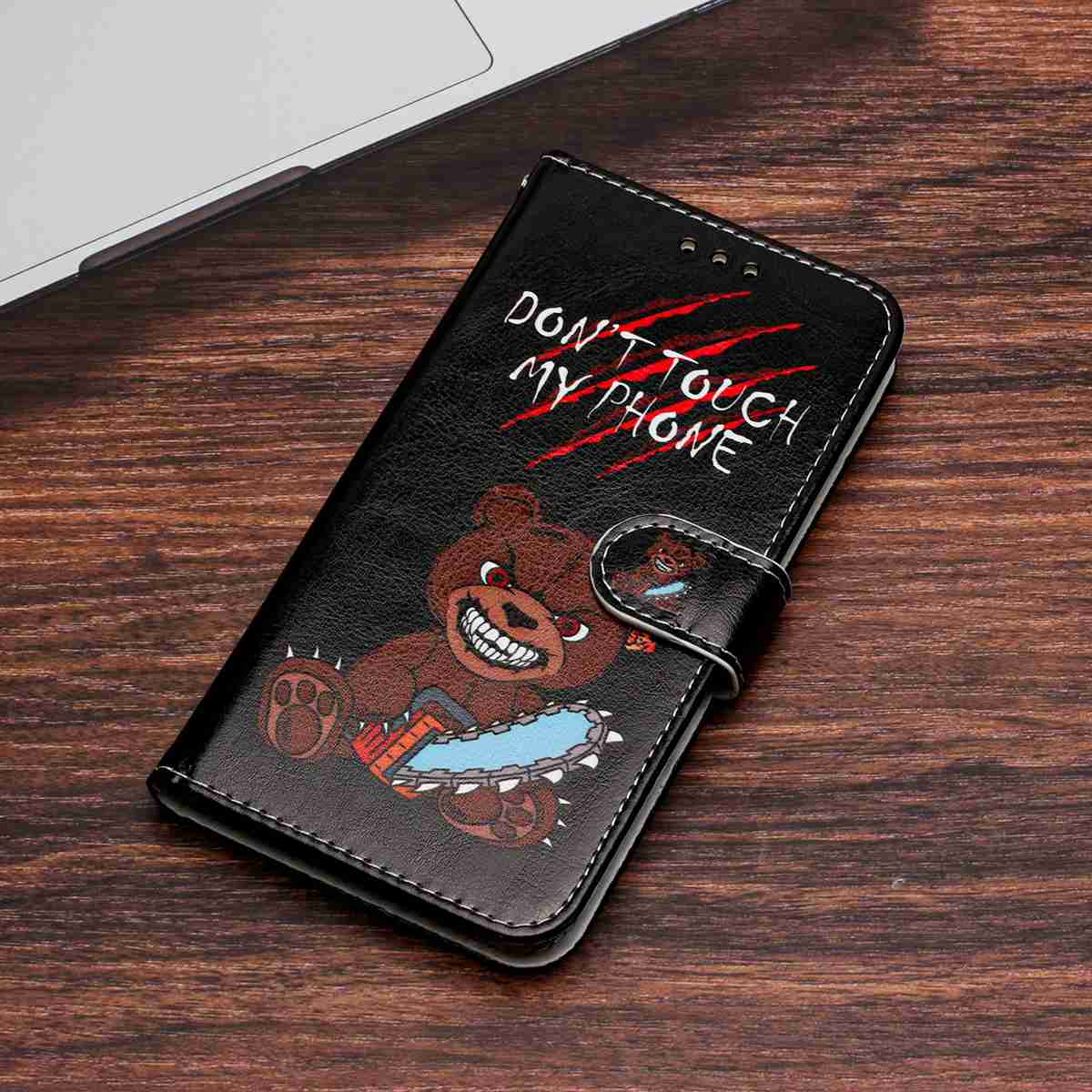 For Xiaomi Redmi Note 15 Pro 5G (Global) Wallet Case  Printed Pattern PU Leather Stand Phone Cover with Strap - Don'T Touch My Phone