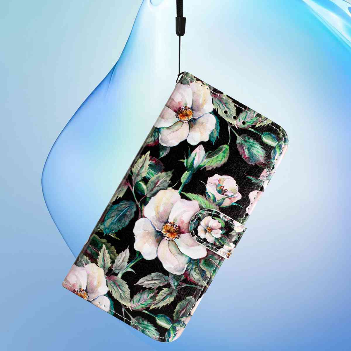 For Xiaomi Redmi Note 15 Pro 5G (Global) Wallet Case  Printed Pattern PU Leather Stand Phone Cover with Strap - Magnolia