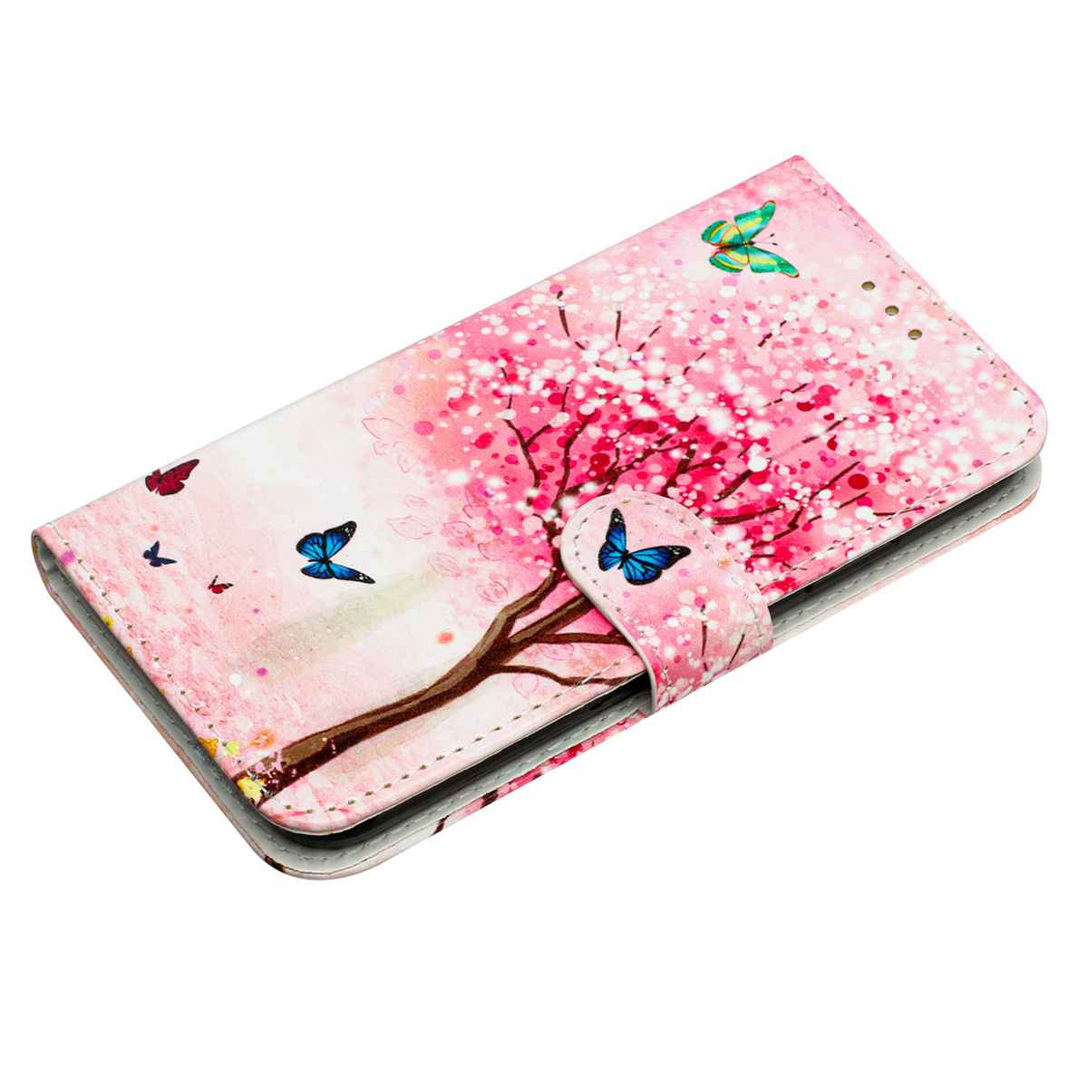 For Xiaomi Redmi Note 15 Pro 5G (Global) Wallet Case  Printed Pattern PU Leather Stand Phone Cover with Strap - Cherry Tree