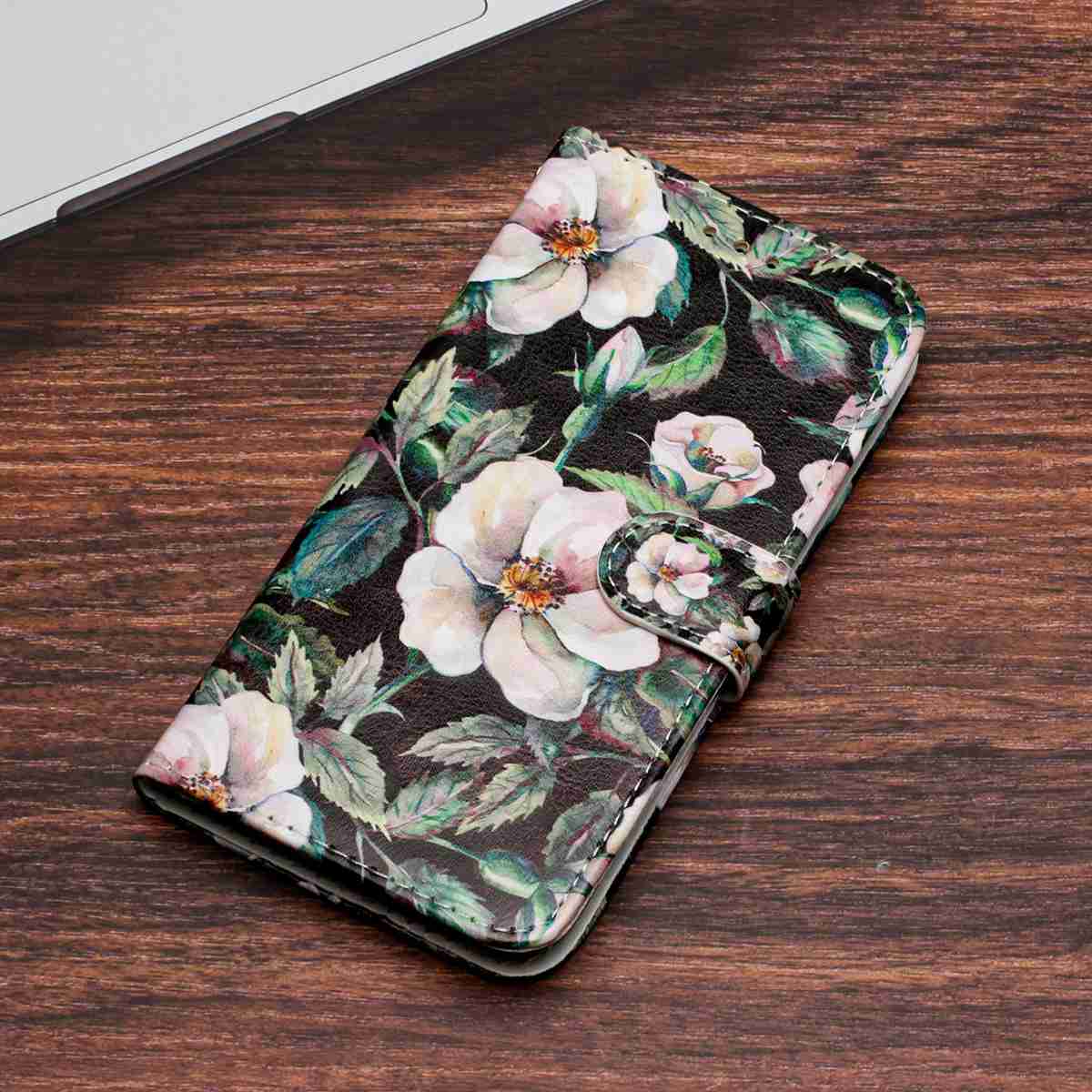 For Xiaomi Redmi Note 15 4G (Global) / Xiaomi Poco M8 5G / Xiaomi Redmi Note 15 5G (Global) Wallet Case  Printed Pattern PU Leather Stand Phone Cover with Strap - Magnolia