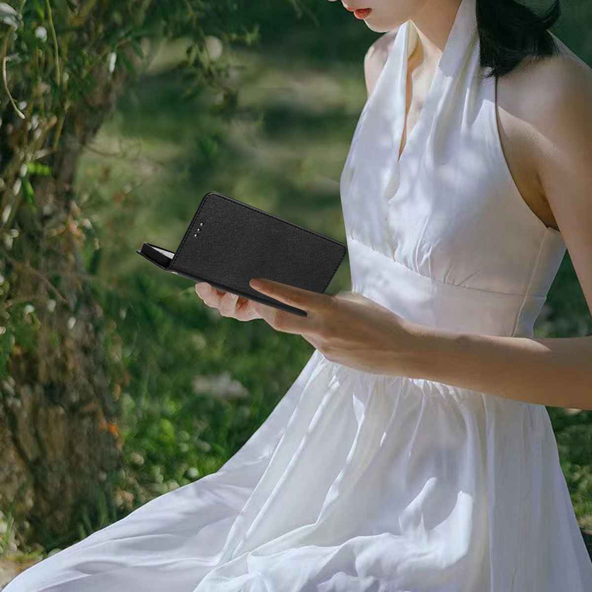 For Xiaomi Redmi Note 15 4G (Global) / Xiaomi Poco M8 5G / Xiaomi Redmi Note 15 5G (Global) Wallet Case Leather Folio Phone Cover Magnetic Clasp - Black