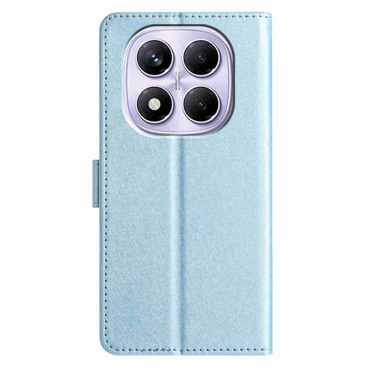For Xiaomi Redmi Note 15 Pro 5G (Global) Wallet Case Leather Folio Phone Cover Magnetic Clasp - Sky Blue