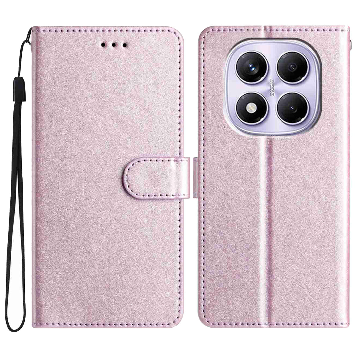 For Xiaomi Redmi Note 15 Pro 5G (Global) Wallet Case Leather Folio Phone Cover Magnetic Clasp - Light Purple