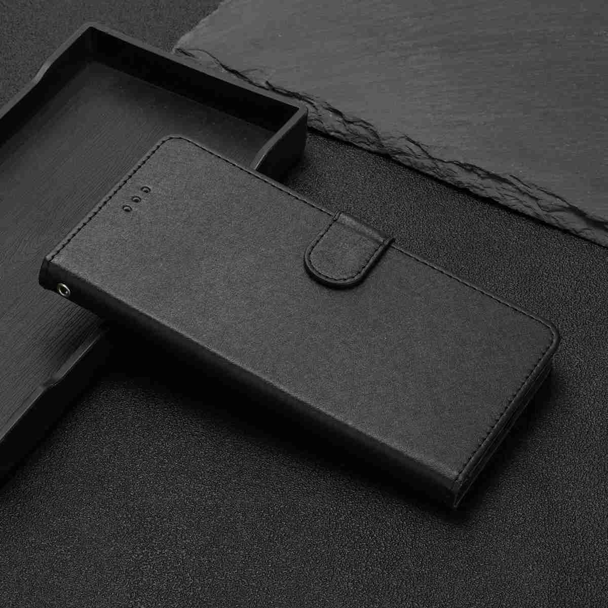 For Xiaomi Redmi Note 15 Pro 4G (Global) Wallet Case Leather Folio Phone Cover Magnetic Clasp - Black