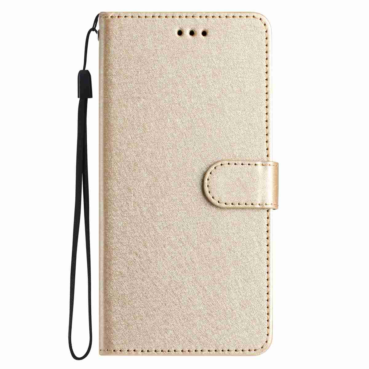 For Xiaomi Redmi Note 15 Pro 4G (Global) Wallet Case Leather Folio Phone Cover Magnetic Clasp - Gold