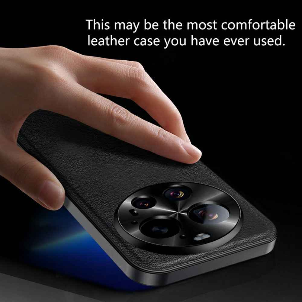 For Xiaomi 17 Ultra 5 Case PU + TPU + PC Phone Back Cover with Metal Lens Frame - Brown