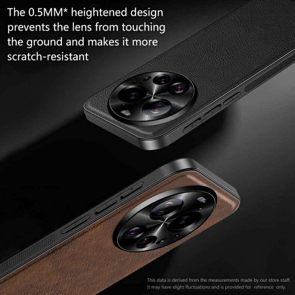 For Xiaomi 17 Ultra 5 Case PU + TPU + PC Phone Back Cover with Metal Lens Frame - Brown