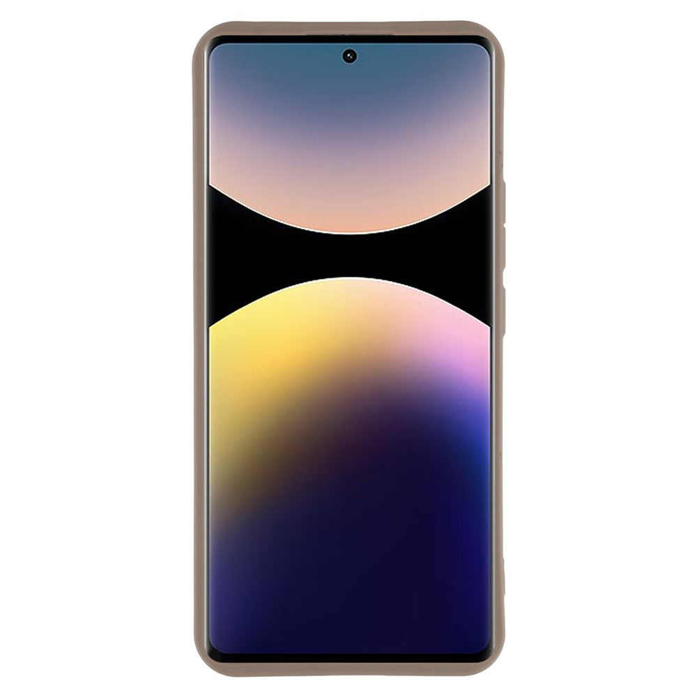 Phone Case For Xiaomi Poco M8 Pro 5G  /  Redmi Note 15 Pro+ 5G (Global) Grooved Design TPU Anti Slip Phone Cover - Brown