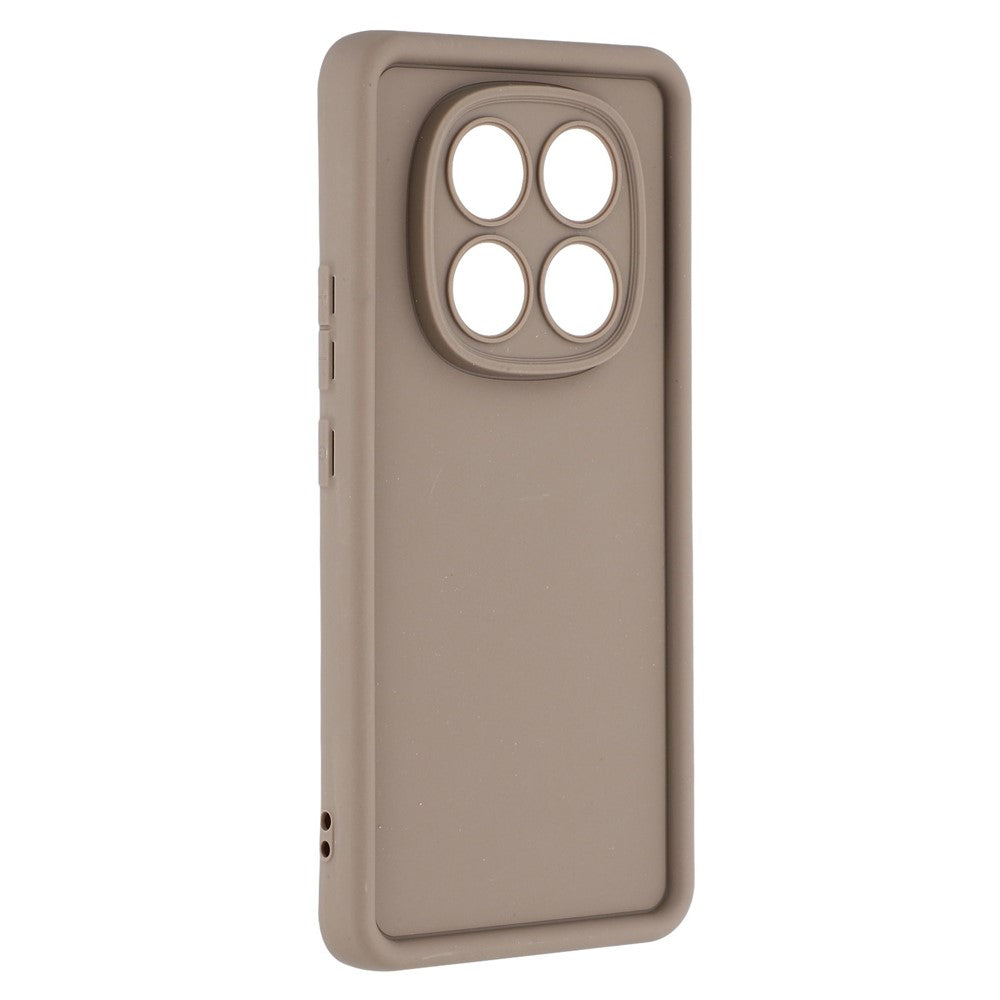 Phone Case For Xiaomi Poco M8 Pro 5G  /  Redmi Note 15 Pro+ 5G (Global) Grooved Design TPU Anti Slip Phone Cover - Brown