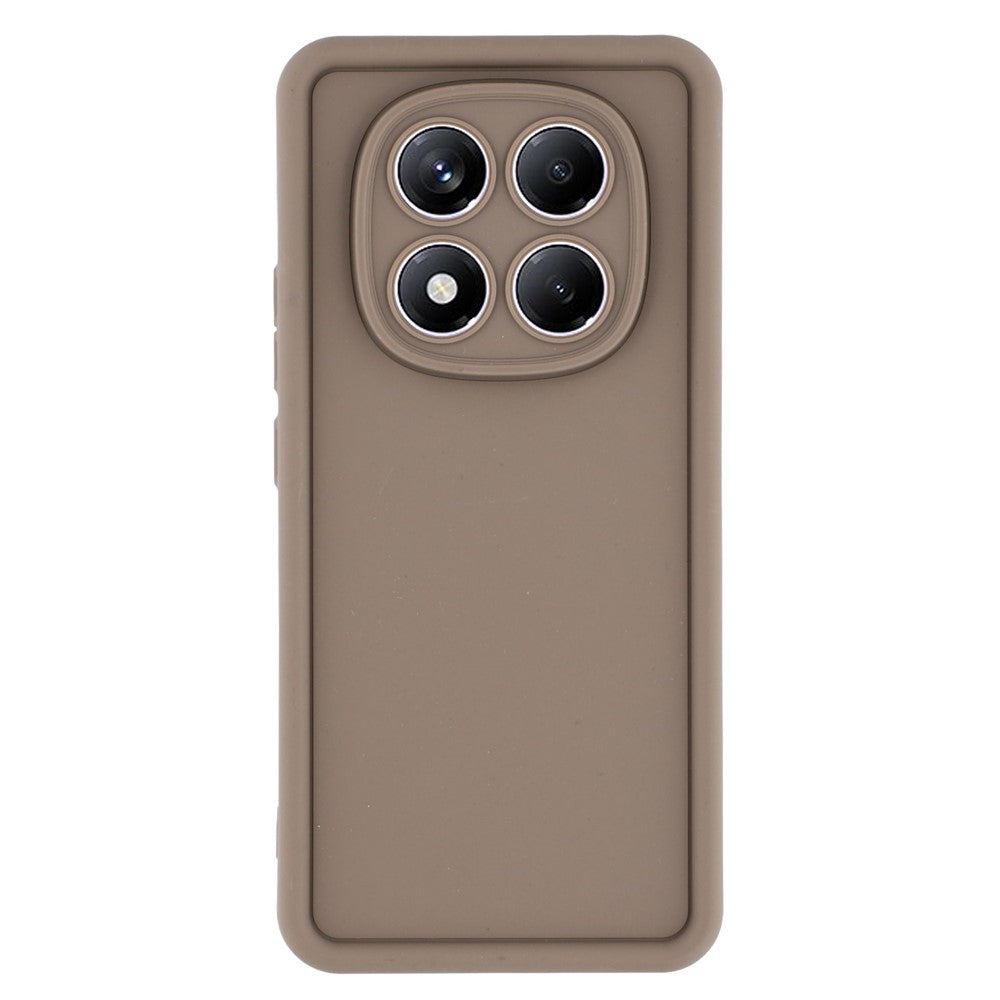 For Xiaomi Redmi Note 15 Pro 5G (Global) Case Grooved Design TPU Anti Slip Phone Cover - Brown