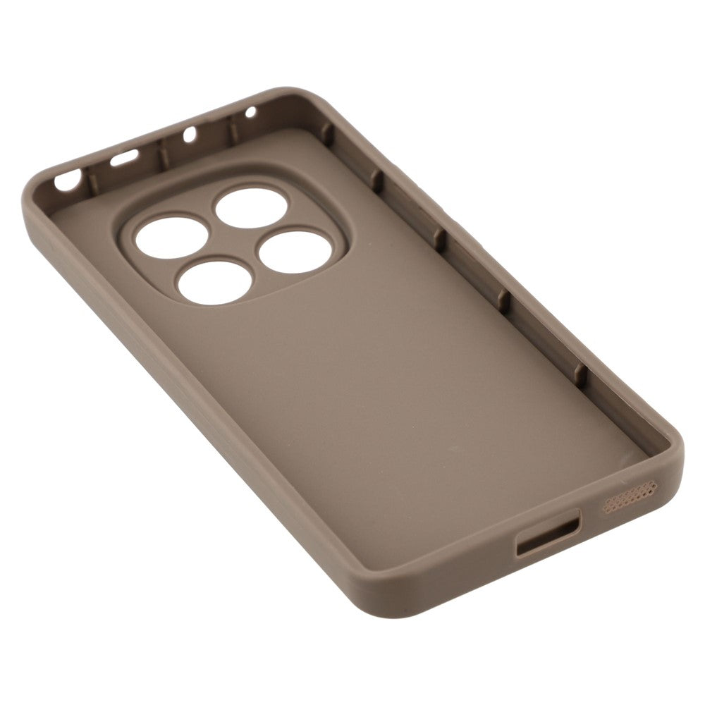 For Xiaomi Redmi Note 15 Pro 5G (Global) Case Grooved Design TPU Anti Slip Phone Cover - Brown