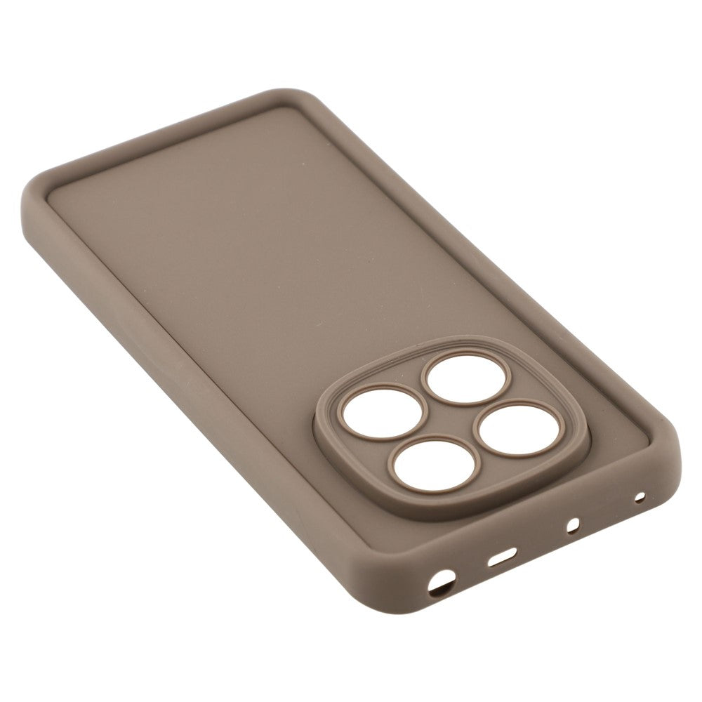 For Xiaomi Redmi Note 15 Pro 4G (Global) Case Grooved Design TPU Anti Slip Phone Cover - Brown