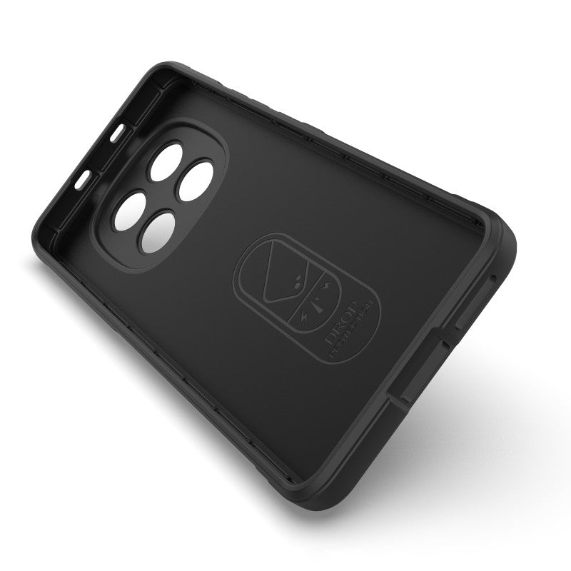 For Xiaomi Redmi Note 15 4G (Global) TPU Case WANLONFENG HD Series Anti Slip Phone Cover with Tempered Glass - Black