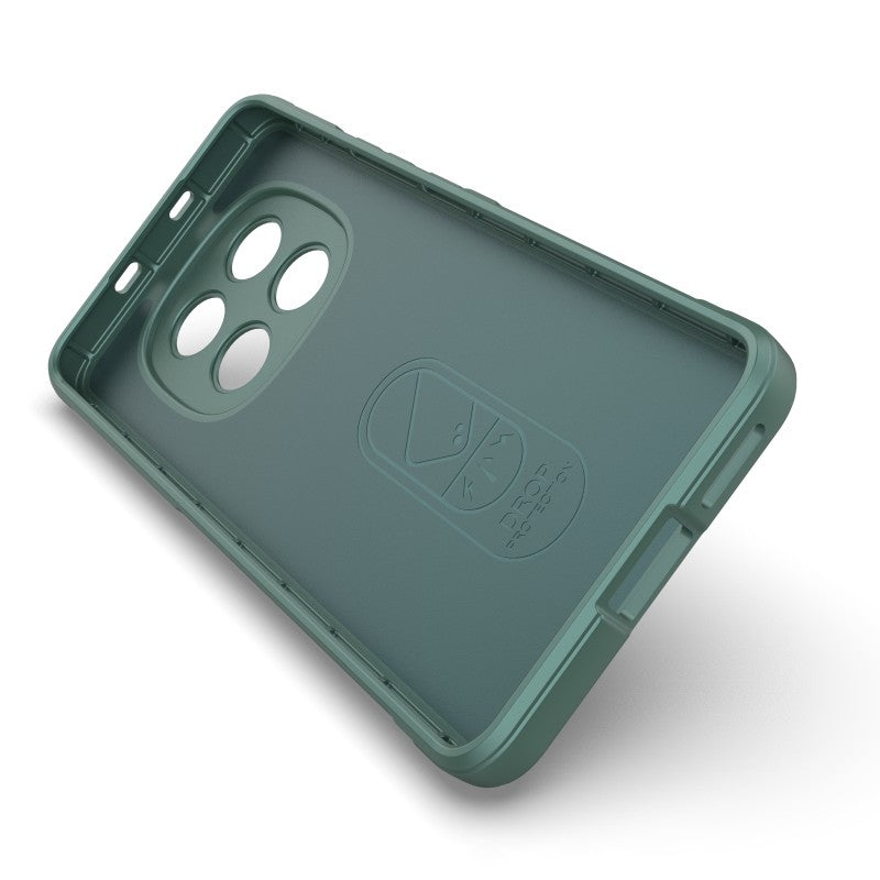 For Xiaomi Redmi Note 15 4G (Global) TPU Case WANLONFENG HD Series Anti Slip Phone Cover with Tempered Glass - Army Green