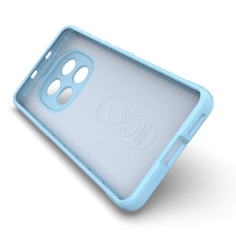 For Xiaomi Redmi Note 15 4G (Global) TPU Case WANLONFENG HD Series Anti Slip Phone Cover with Tempered Glass - Baby Blue