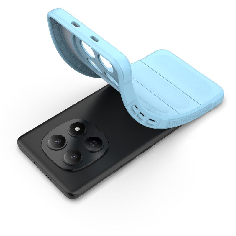 For Xiaomi Redmi Note 15 4G (Global) TPU Case WANLONFENG HD Series Anti Slip Phone Cover with Tempered Glass - Baby Blue